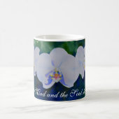 Mug Aquarelle d'orchidée blanche, verdure (Centre)