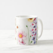 Mug Aquarelle douce Daisies Delphiniums (Devant droit)
