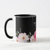 Mug Aquarelle Doux rose blanc Roses illustration (Gauche)