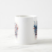Mug Aquarelle drapeau américain abstrait (Centre)