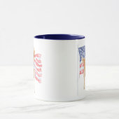 Mug Aquarelle drapeau américain Chien patriotique (Centre)