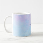 Mug Aquarelle Dreamy Rose bleu turquoise (Gauche)