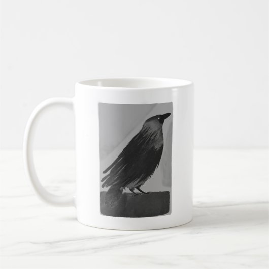 Mug Aquarelle du corbeau (Gauche)