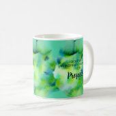 Mug Aquarelle du devis de vie inspirationnelle du proc (Devant droit)