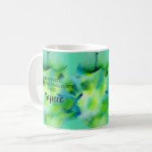 Mug Aquarelle du devis de vie inspirationnelle du proc (Devant gauche)