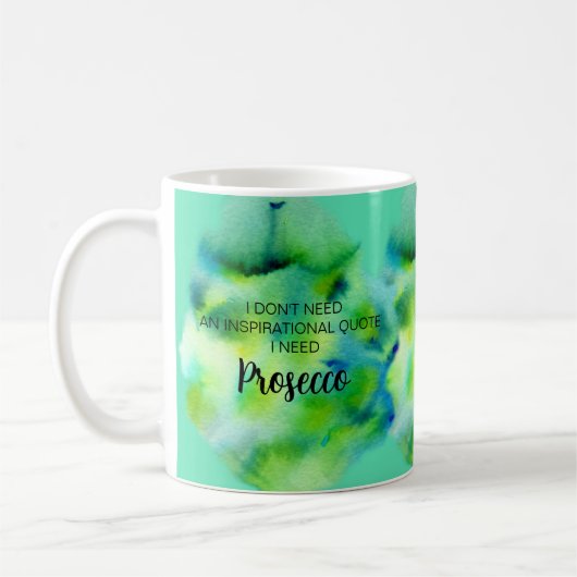 Mug Aquarelle du devis de vie inspirationnelle du proc (Gauche)
