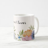 Mug Aquarelle du jardin de printemps Beige Neutre (Devant droit)