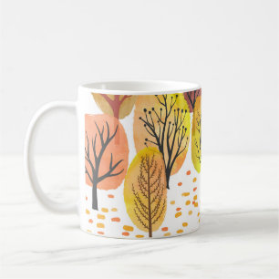 Mug Aquarelle du parc d'automne : Scène Vintage