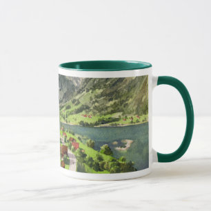 Mug Aquarelle d'un paysage de la Suisse