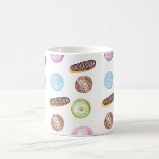 Mug Aquarelle Eclair Donuts Fun Whimiscal Sweet (Centre)