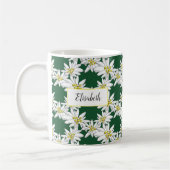 Mug Aquarelle Edelweiss à la main illustrée personnali (Gauche)