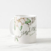 Mug Aquarelle élégante Magnolia 'Blessé Assurance' (Devant gauche)
