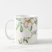 Mug Aquarelle élégante Magnolia 'Blessé Assurance' (Gauche)