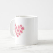 Mug Aquarelle élégante plaisir roses pêche rose nom d' (Devant gauche)