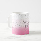 Mug Aquarelle en argent Confetti rose Ombre (Devant gauche)