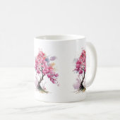 Mug Aquarelle en fleurs complètes Sakura Cherry Blosso (Devant droit)