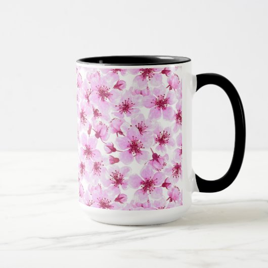 Mug Aquarelle en fleurs de cerisier (Droite)