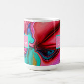 Mug Aquarelle en marbre rose abstrait moderne personna (Centre)