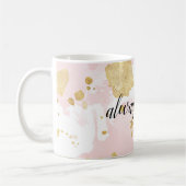 Mug Aquarelle en or rose pâle brillant (Gauche)