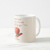 Mug Aquarelle Enseignant Apple - Cadeau Merci (Devant droit)