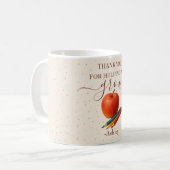 Mug Aquarelle Enseignant Apple - Cadeau Merci (Devant gauche)
