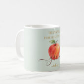 Mug Aquarelle Enseignant Apple - Cadeau Merci (Devant gauche)