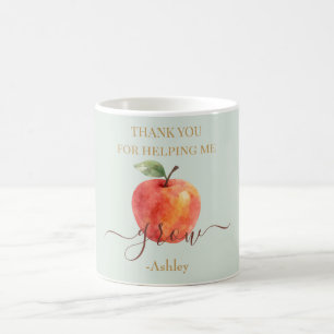 Mug Aquarelle Enseignant Apple - Cadeau Merci