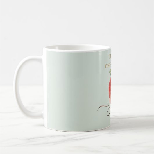 Mug Aquarelle Enseignant Apple - Cadeau Merci (Gauche)