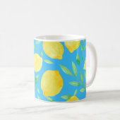 Mug Aquarelle Esquisse Citrons Conception transparente (Devant droit)
