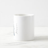 Mug Aquarelle esthétique Florale Lettre A Monogramme (Centre)