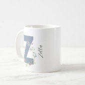 Mug Aquarelle esthétique Florale Lettre Z Monogramme (Devant gauche)