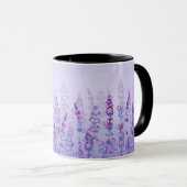 Mug Aquarelle esthétique mauve Lavande (Devant droit)