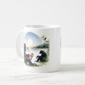 Mug Aquarelle estivale Chimpanzés sur la plage (Devant gauche)