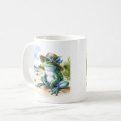 Mug Aquarelle estivale Grenouille sur la plage (Devant gauche)