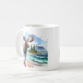 Mug Aquarelle estivale Oie sur la plage (Devant gauche)