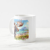 Mug Aquarelle estivale Oie sur la plage (Devant gauche)