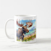 Mug Aquarelle estivale Oie sur la plage (Gauche)