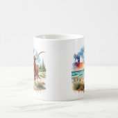 Mug Aquarelle estivale Texas Long Horn (Centre)