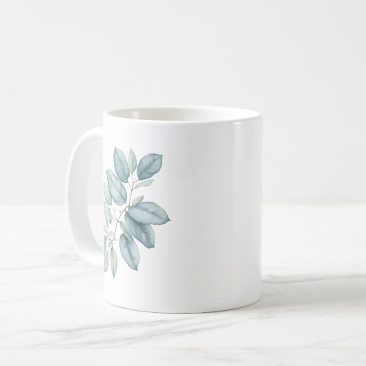 Mug Aquarelle Eucalyptus (Devant gauche)