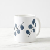 Mug Aquarelle Eucalyptus Bleu Botanique Main peinte (Devant droit)