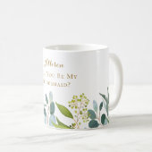 Mug Aquarelle Eucalyptus Feuilles (Devant droit)
