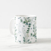 Mug Aquarelle eucalyptus feuilles (Devant gauche)