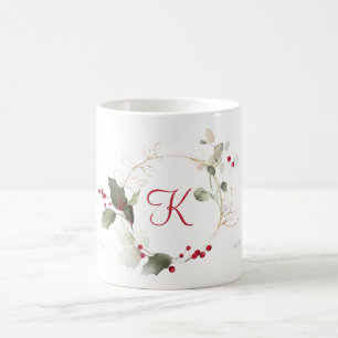 Mug Aquarelle Eucalyptus Holly Berry Parties scintilla