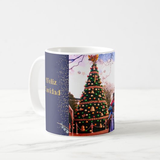 Mug Aquarelle Eucalyptus Moderne Feliz Navidad Parties (Devant gauche)