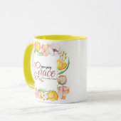 Mug aquarelle Extraordinaire couleur florale (Devant gauche)