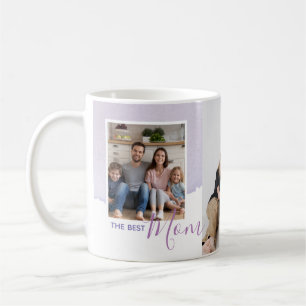 Mug Aquarelle Famille Photo Collage Fête des Mères C