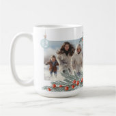 Mug Aquarelle Festive Rouge Vert photo Joyeux Noël (Gauche)