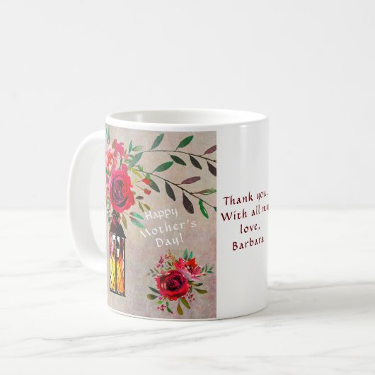 Mug Aquarelle Fête des mères florales   (Devant gauche)