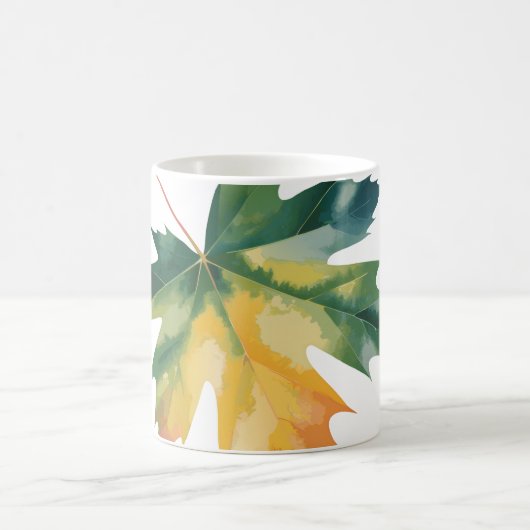 Mug Aquarelle Feuille d'érable oreiller à lancer perso (Centre)