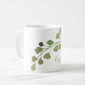 Mug Aquarelle Feuilles de café de feuillage (Devant gauche)